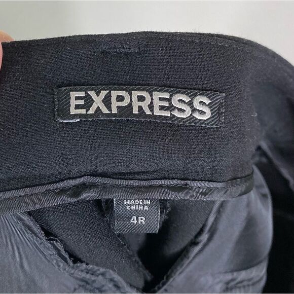 Express Black Slim Leg Low Rise Trouser Pants - Picture 3 of 4
